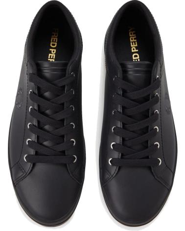 FRED PERRY BASELINE LEATHER B1306 SNEAKER SCHWARZ BLACK