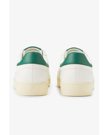 FRED PERRY SPENCER LEATHER B4334 SNEAKER HELL-ECRU MIT GRÜNEN AKZENTEN BEIGE
