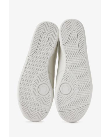 FRED PERRY B722 LEATHER B6311 PORZELLAN WEISS MIT GRÜNEN DETAILS WHITE