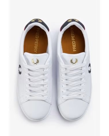 Deportivas-De-Hombre-FRED-PERRY-ZAPATILLAS-PIEL-HOMBRE-B6311-BLANCO