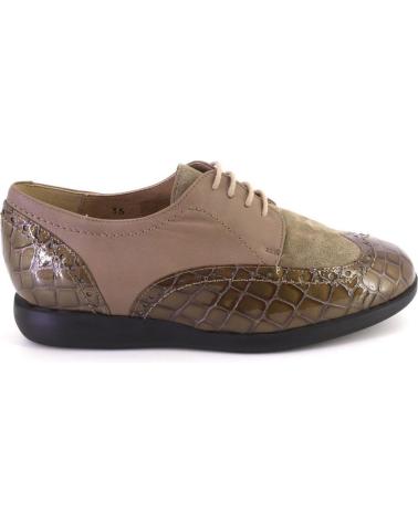 PIESANTO 235540-25 - SAPATOS TAUPE DE ATACADORES COM DETALHE TEXTURIZADO TAUPE
