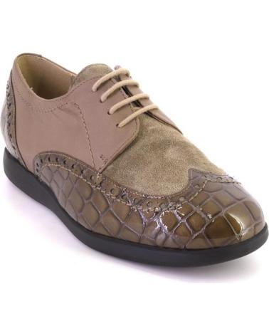 PIESANTO 235540-25 - SAPATOS TAUPE DE ATACADORES COM DETALHE TEXTURIZADO TAUPE