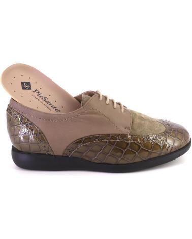 PIESANTO 235540-25 - SAPATOS TAUPE DE ATACADORES COM DETALHE TEXTURIZADO TAUPE