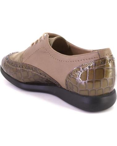 PIESANTO 235540-25 - SAPATOS TAUPE DE ATACADORES COM DETALHE TEXTURIZADO TAUPE