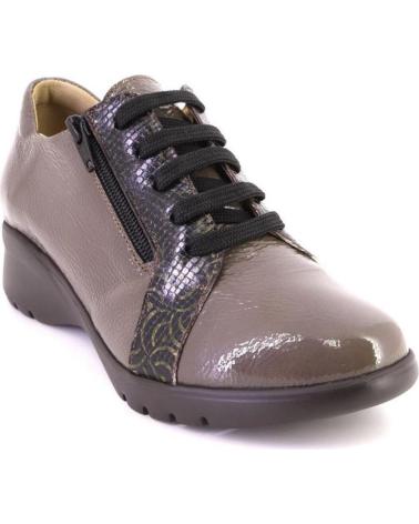 PIESANTO 245855-25 - SCARPE STRINGATE TAUPE CON CERNIERA LATERALE TAUPE