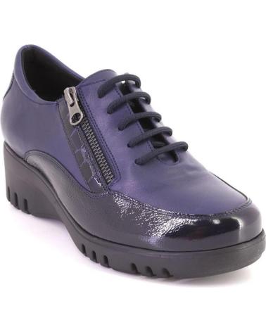PIESANTO 215934 SAPATOS DE COURO AZUL MARINHO COM DETALHES PRETOS AZUL MARINO