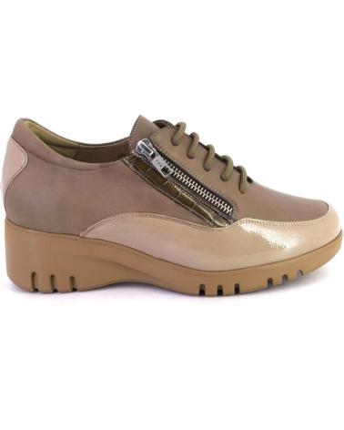 PIESANTO 215934 SAPATOS DE COURO CAMEL COM DETALHES PRETOS CAMEL