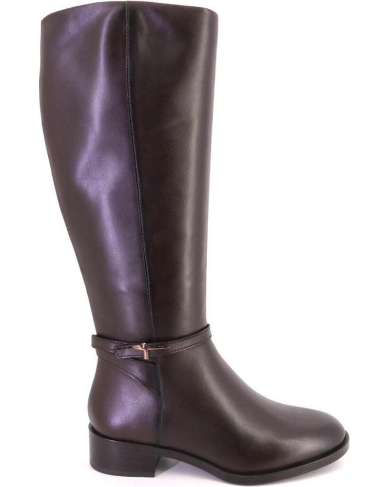 BOTA ALTA DE COURO MARROM TAMARIS 25529 MARRON