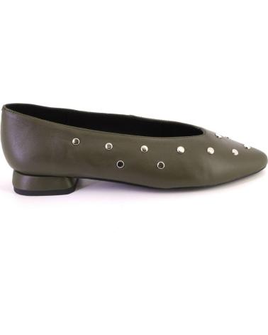 SAPATO RASTEIRO KAMINA TACHAS DE COURO VERDE VERDE