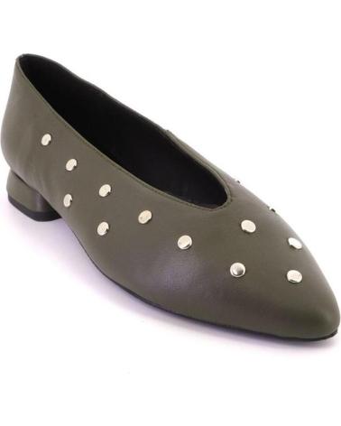 SAPATO RASTEIRO KAMINA TACHAS DE COURO VERDE VERDE