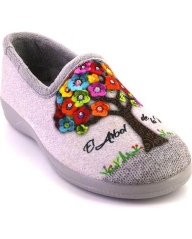 CHINELOS DE CASA DEVALVERDE 1192 CINZA COM DESIGN FLORAL GRIS