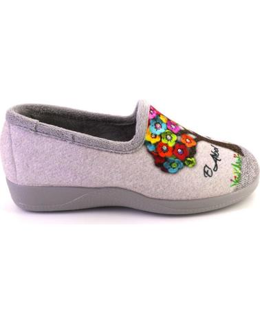 CHINELOS DE CASA DEVALVERDE 1192 CINZA COM DESIGN FLORAL GRIS