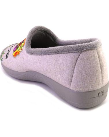 CHINELOS DE CASA DEVALVERDE 1192 CINZA COM DESIGN FLORAL GRIS