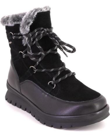 STIVALI INVERNALI TREINTAS M4462 PELLE NERA CON FODERA IN PELLICCIA NEGRO