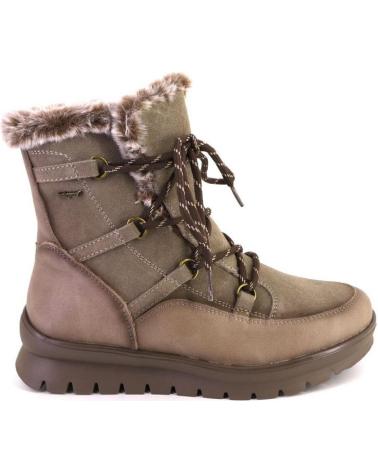 TREINTAS M4462 - BOTTES EN CUIR TAUPE AVEC INTÉRIEUR FOURRÉ TAUPE
