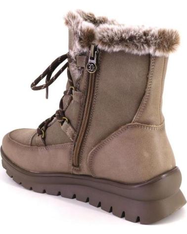TREINTAS M4462 - BOTTES EN CUIR TAUPE AVEC INTÉRIEUR FOURRÉ TAUPE