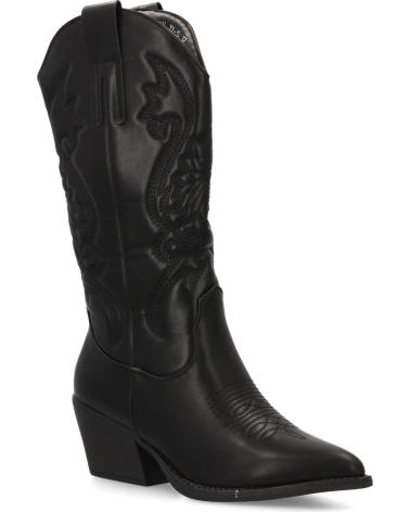 PUNTOSALAO WESTERNSTIEFEL COWBOY-STIL MIT KUBA-ABSATZ SCHWARZ VARIOS COLORES