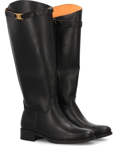 PUNTOSALAO ELEGANTE FLACHE HOHE STIEFEL SCHWARZ YY-118 VARIOS COLORES