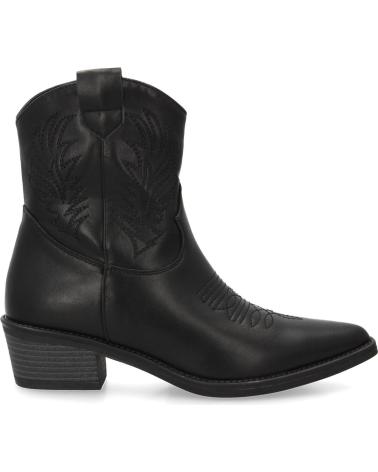 PUNTOSALAO SCHWARZE WESTERNSTIEFELETTEN MIT MITTELHOHEM ABSATZ YY- VARIOS COLORES