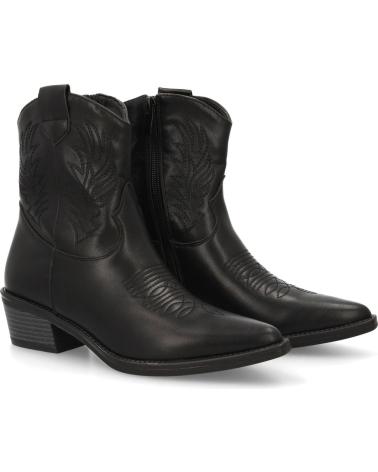 PUNTOSALAO SCHWARZE WESTERNSTIEFELETTEN MIT MITTELHOHEM ABSATZ YY- VARIOS COLORES