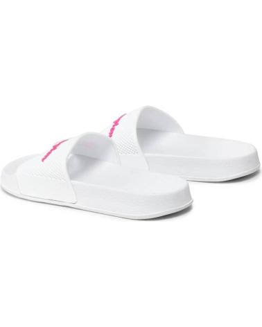 CHAMPION DAYTONA SLIDE BADESCHUHE WEISS MIT PINKEM LOGO MULTICOLOR