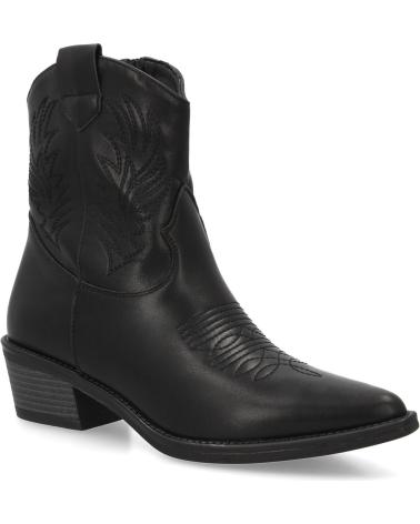 PUNTOSALAO SCHWARZE WESTERNSTIEFELETTEN MIT MITTELHOHEM ABSATZ YY- VARIOS COLORES