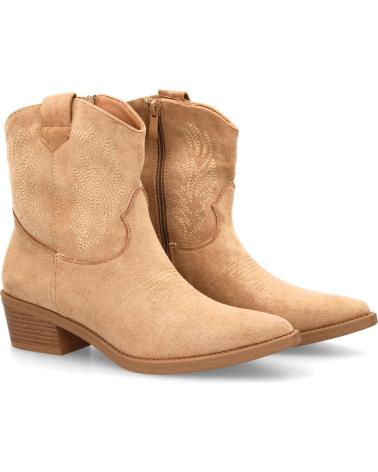PUNTOSALAO KHAKIFARBENE WESTERNSTIEFELETTEN MIT MITTELHOHEM ABSATZ YY-1 VARIOS COLORES
