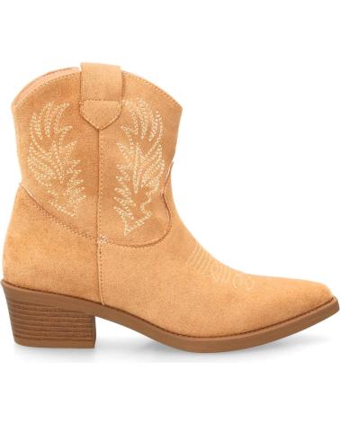 PUNTOSALAO WESTERN-STIEFELETTEN MIT NIEDRIGEM SCHAFT UND MITTLEREM ABSATZ IN BEIGE VARIOS COLORES