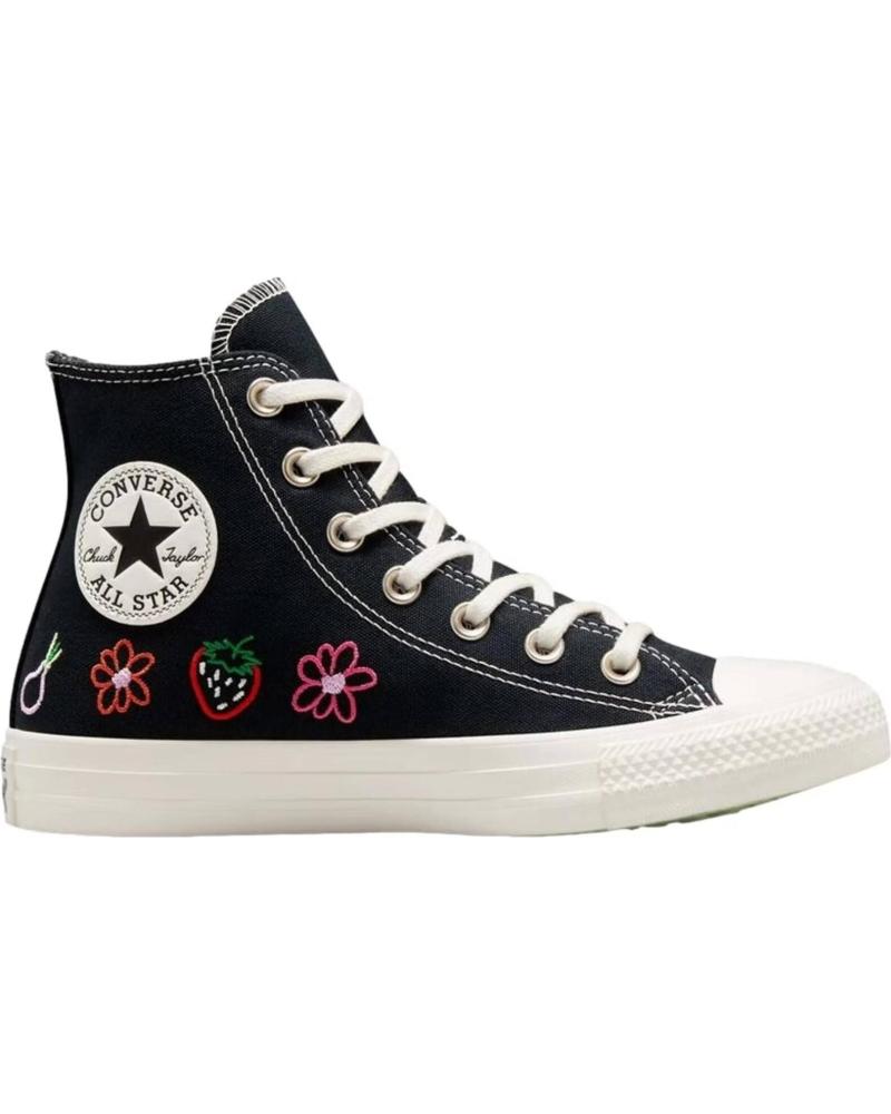CONVERSE CHUCK TAYLOR ALL STAR HI RICAMATE NERO NEGRO