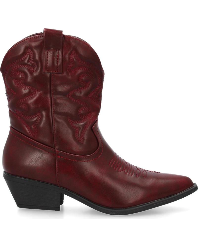 PUNTOSALAO WESTERNSTIEFELETTEN NIEDRIGER SCHAFT MITTELHOHER ABSATZ BORDEAUX VARIOS COLORES