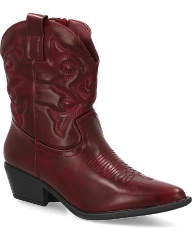PUNTOSALAO WESTERNSTIEFELETTEN NIEDRIGER SCHAFT MITTELHOHER ABSATZ BORDEAUX VARIOS COLORES
