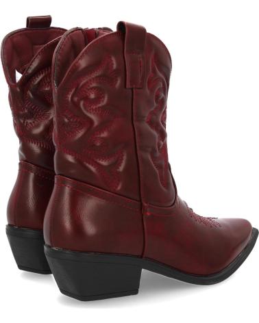 PUNTOSALAO WESTERNSTIEFELETTEN NIEDRIGER SCHAFT MITTELHOHER ABSATZ BORDEAUX VARIOS COLORES
