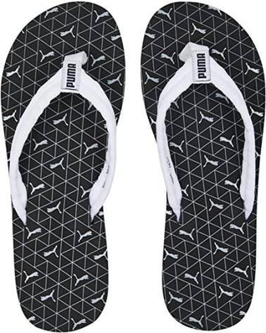 INFRADITO PUMA EPIC FLIP V2 LOGO NERE CON FASCIA BIANCA NEGRO