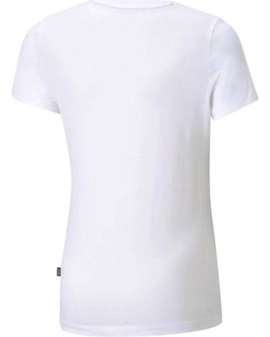 T-SHIRT PUMA ESSENTIALS LOGO BIANCA PER BAMBINA BLANCO
