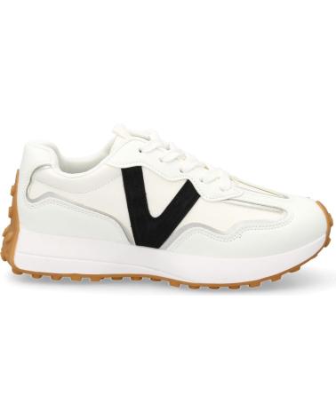 SNEAKERS CASUAL PUNTOSALAO SL-762 BIANCHE CON DETTAGLIO NERO E SUOLA CARAMELLO VARIOS COLORES