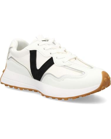 SNEAKERS CASUAL PUNTOSALAO SL-762 BIANCHE CON DETTAGLIO NERO E SUOLA CARAMELLO VARIOS COLORES
