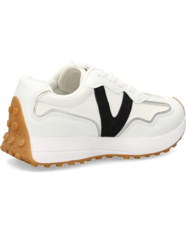 SNEAKERS CASUAL PUNTOSALAO SL-762 BIANCHE CON DETTAGLIO NERO E SUOLA CARAMELLO VARIOS COLORES