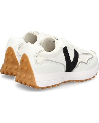 SNEAKERS CASUAL PUNTOSALAO SL-762 BIANCHE CON DETTAGLIO NERO E SUOLA CARAMELLO VARIOS COLORES