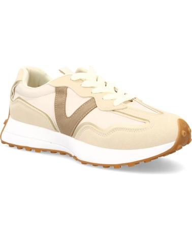 SNEAKERS CASUAL PUNTOSALAO SL-762 BEIGE CON DETTAGLIO MARRONE E SUOLA CARAMELLO VARIOS COLORES