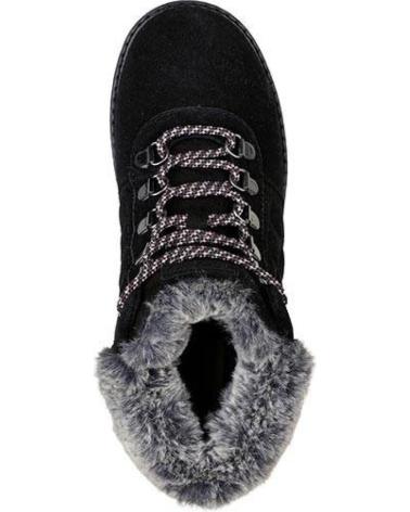 SKECHERS BOBS MOUNTAIN KISS - FRONTIER FRENZY - DAMEN-STIEFELETTEN AUS SCHWARZEM WILDLEDER NEGRO