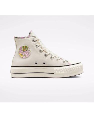 CONVERSE CHUCK TAYLOR ALL STAR LIFT PLATFORM CRAFTED FLORA BRANCAS BLANCO