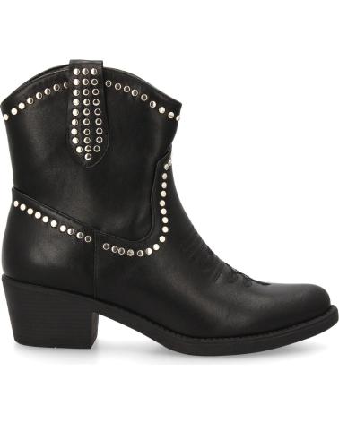 PUNTOSALAO STIVALETTO WESTERN NERO CON BORCHIE E TACCO MEDIO VARIOS COLORES