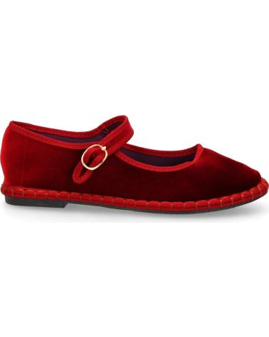 PUNTOSALAO BALLERINES ÉLÉGANTES FB-5562 ROUGES EN VELOURS AVEC BOUCLE VARIOS COLORES