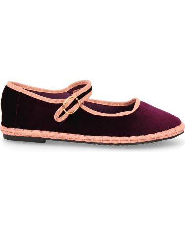 PUNTOSALAO BALLERINES ÉLÉGANTES FB-5562 BORDEAUX AVEC BORDURE NUDE ET BOUCLE VARIOS COLORES