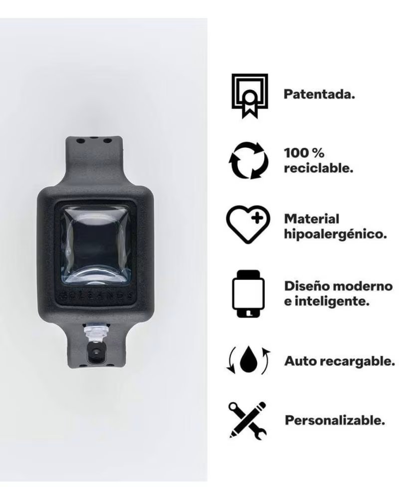 CLEANDS PULSERA DE GEL HIDROALCOHOLICO AZUL