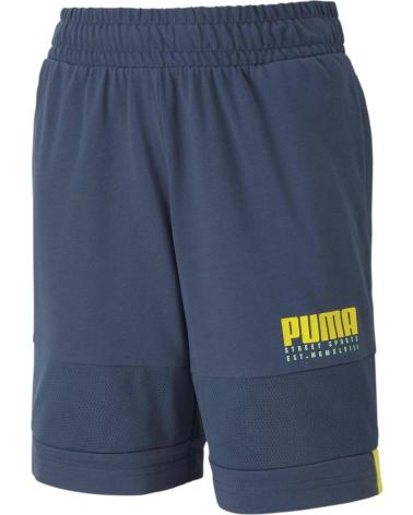 PUMA ALPHA JERSEY SHORTS DARK DENIM BLU AZUL