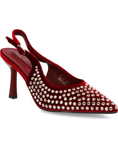 PUNTOSALAO ROTE STILETTO-PUMPS MIT METALLIC-DETAILS UND FERSENRIEMEN VARIOS COLORES