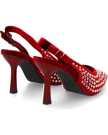 PUNTOSALAO ROTE STILETTO-PUMPS MIT METALLIC-DETAILS UND FERSENRIEMEN VARIOS COLORES
