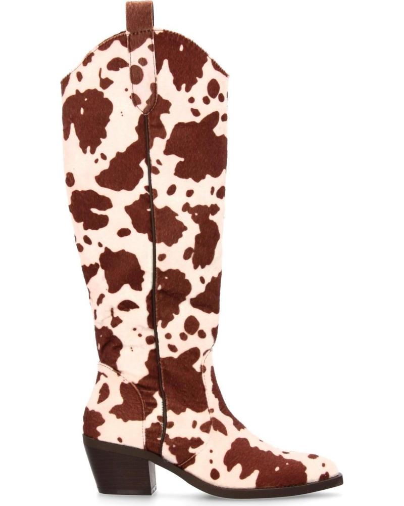 PUNTOSALAO WESTERNSTIEFEL COWBOYSTIEFEL MIT KUHMUSTER BRAUN-WEISS VARIOS COLORES