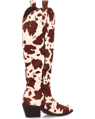 PUNTOSALAO WESTERNSTIEFEL COWBOYSTIEFEL MIT KUHMUSTER BRAUN-WEISS VARIOS COLORES